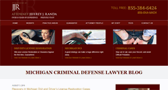 Desktop Screenshot of michigancriminaldefenselawyerblog.com
